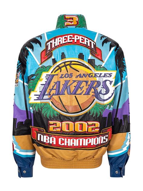 x Lakers 2002 3Peat leather jacket 